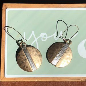 Wire wrapped bronze earrings